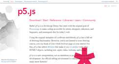 Desktop Screenshot of p5js.org