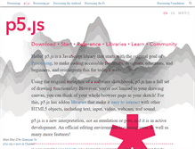 Tablet Screenshot of p5js.org